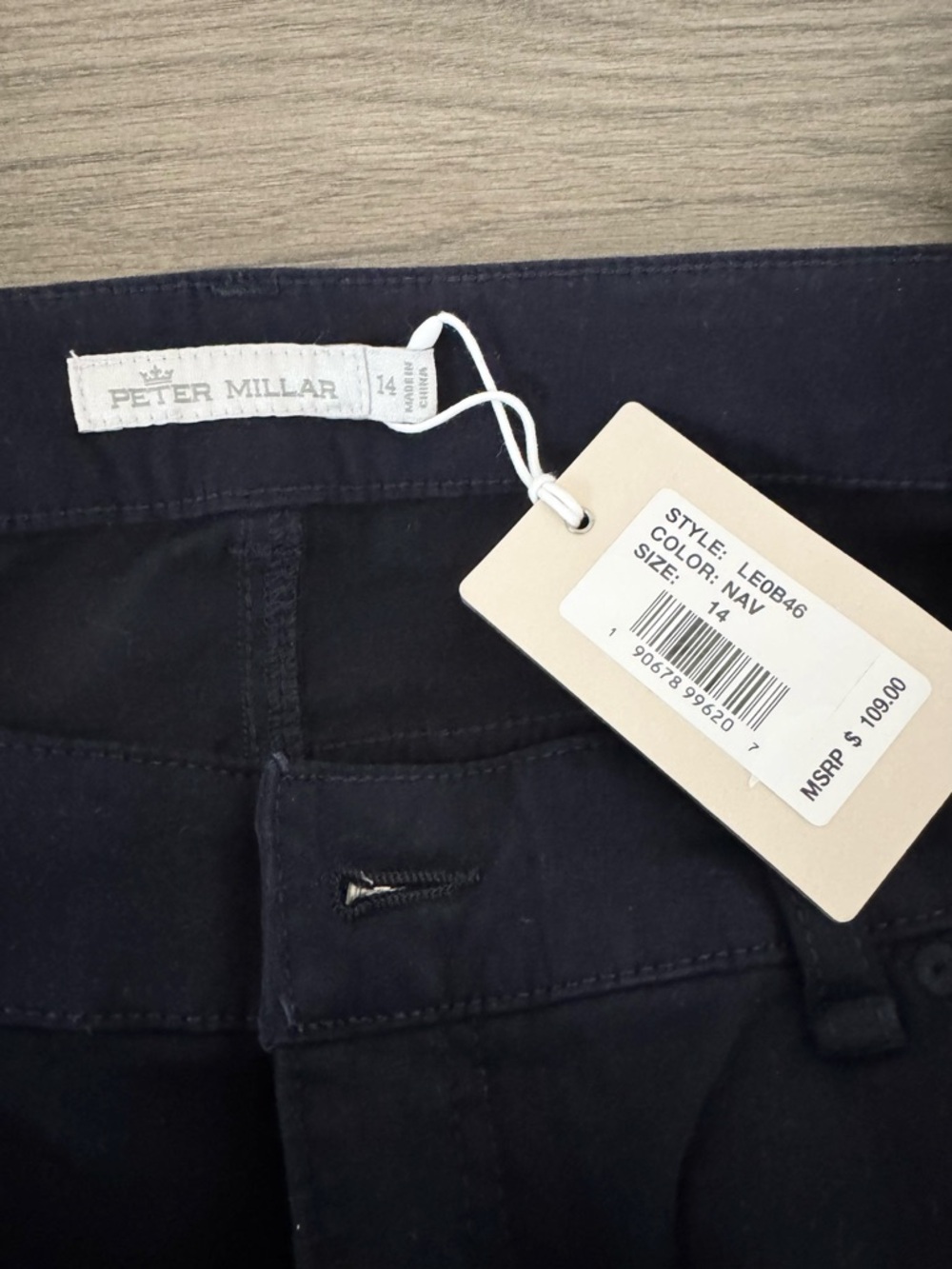 Peter Millar Karlie Stretch Sateen Golf Pants Navy Blue 14 - Picture 6 of 8